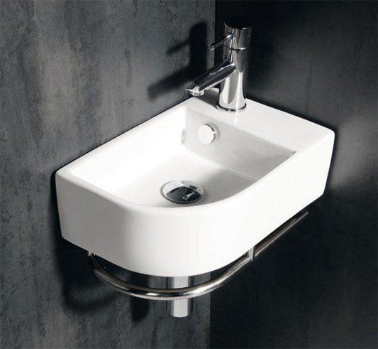 CLEARANCE 60 Corner Ceramic cloakroom Washbasin 41x26,5x12cm 4907 (SP0024)