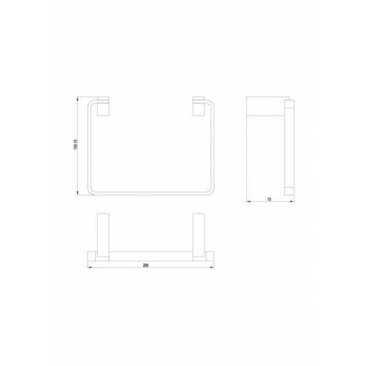 GALA (DESIGN) HANGING TOWEL RAIL 20cm (TJM025)