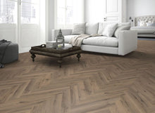 Load image into Gallery viewer, LVT Flooring Lignum Core Mocha Oak Herringbone - Pack Size: 2.23m²
