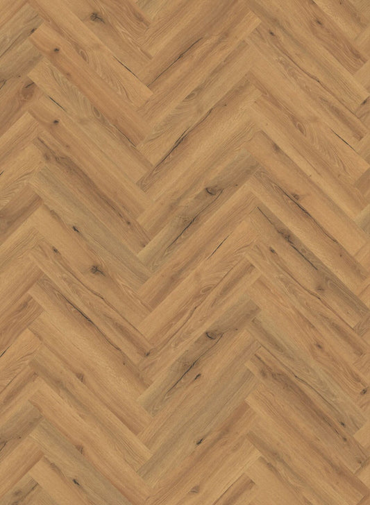 LVT Flooring Lignum Core Ranch Oak Herringbone - Pack Size: 2.23m²