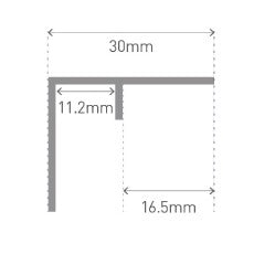 MultiPanel Type 101 - Invisible Corner, Unfinished aluminium
