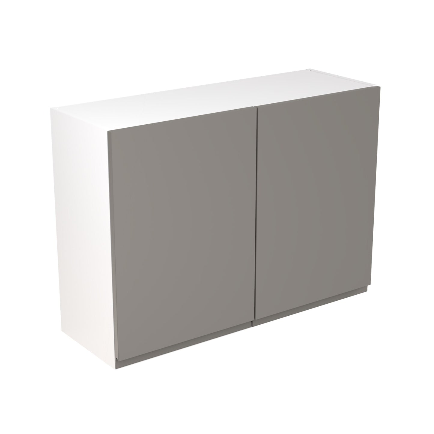 J-Pull UltraMatt Dust Grey Wall Kitchen Cabinets with UNICLIC Technology, Flat packed