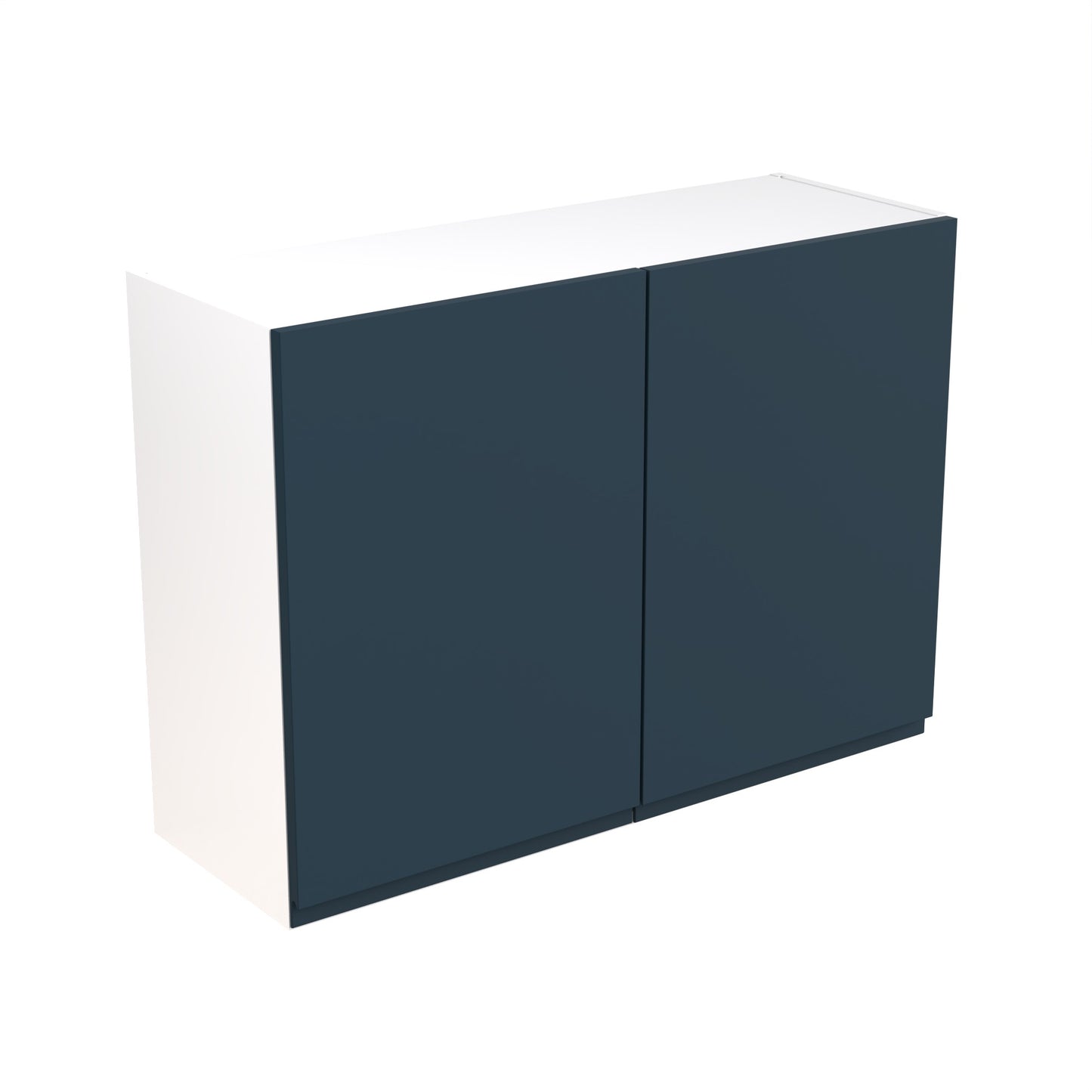 J-Pull UltraMatt Indigo Wall Kitchen Cabinets with UNICLIC Technology, Flat packed