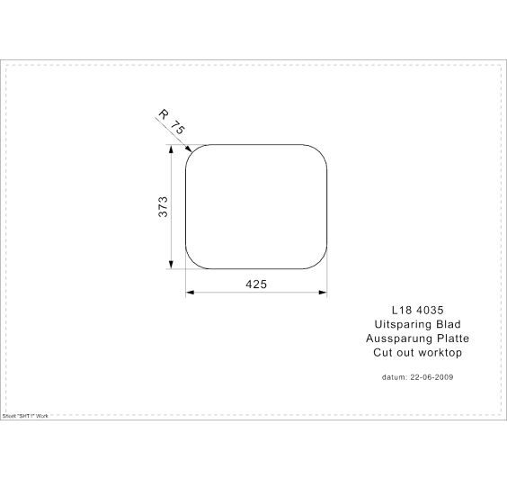 Reginox L184035OKG 1 bowl Undermoun/Inset SS Kitchen Sink 445x393mm