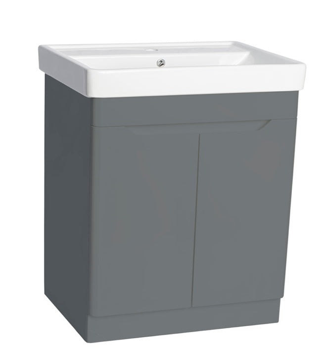 Lustra Dark Grey 500/600/700/800mm Rigid, PVC Floor Standing Handleless Unit