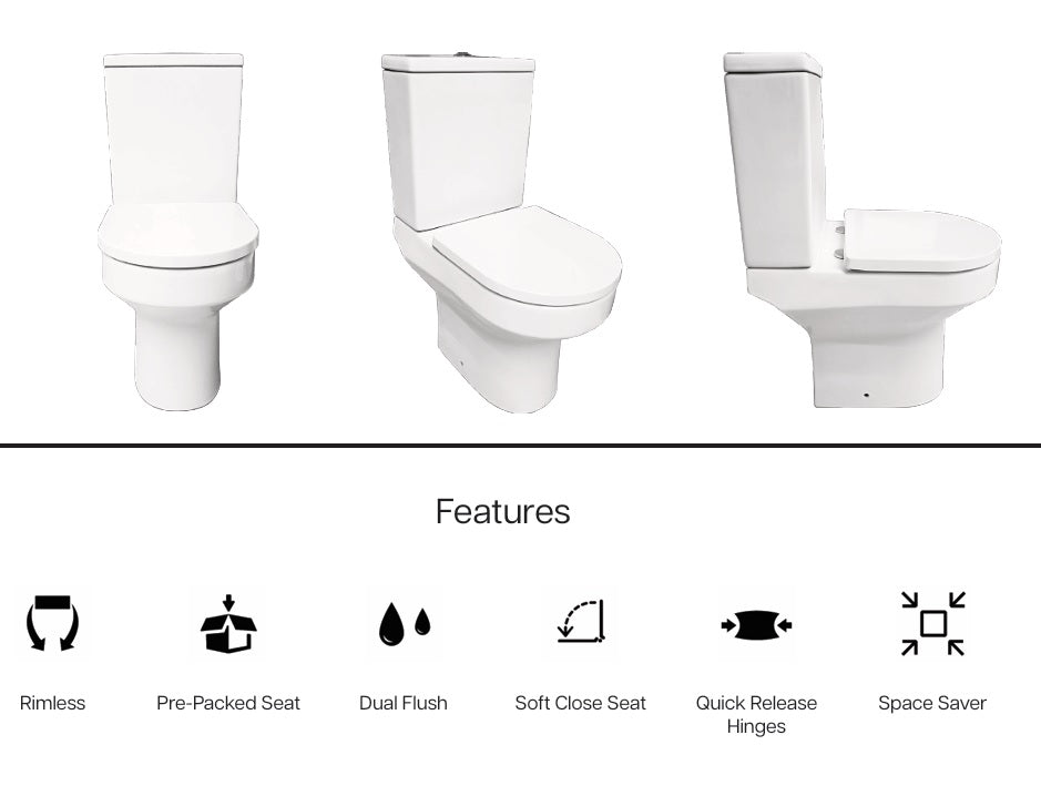 VRB Micron Close Coupled Ultra Short Projection Round Rimless Toilet 1007R_HD
