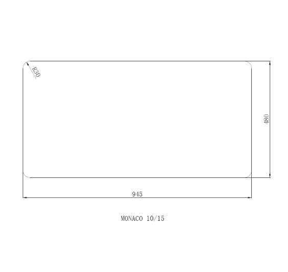 Reginox MONACO 10 Single bowl inset SS kitchen sink 963x498mm