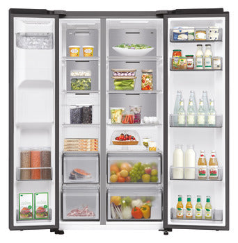 Samsung Series 6 Fridge Freezer, American Style with SpaceMax™ Technology RS70F64KEFEU - Black