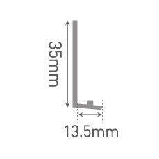 MultiPanel Type X - Base Profile, Satin finish 2450mm