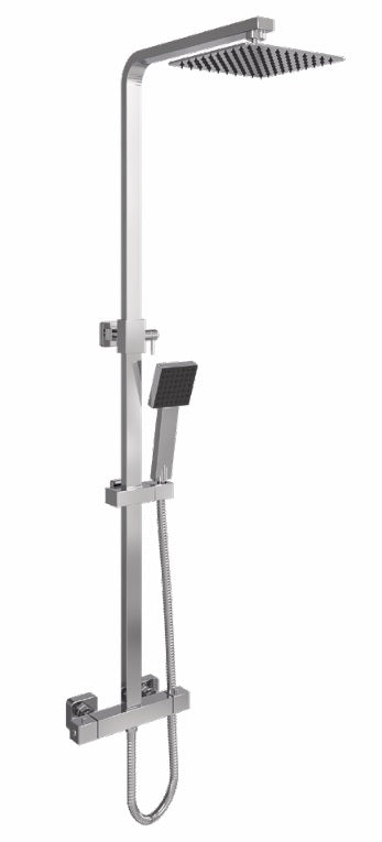 VRB Pegasus Square Chrome Thermostatic Shower Kit 0104