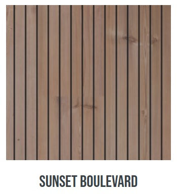 Perform Panel Woodgrain, SUNSET BOULEVARD Nu-Lock 2400x598mm Plywood Shower Panels