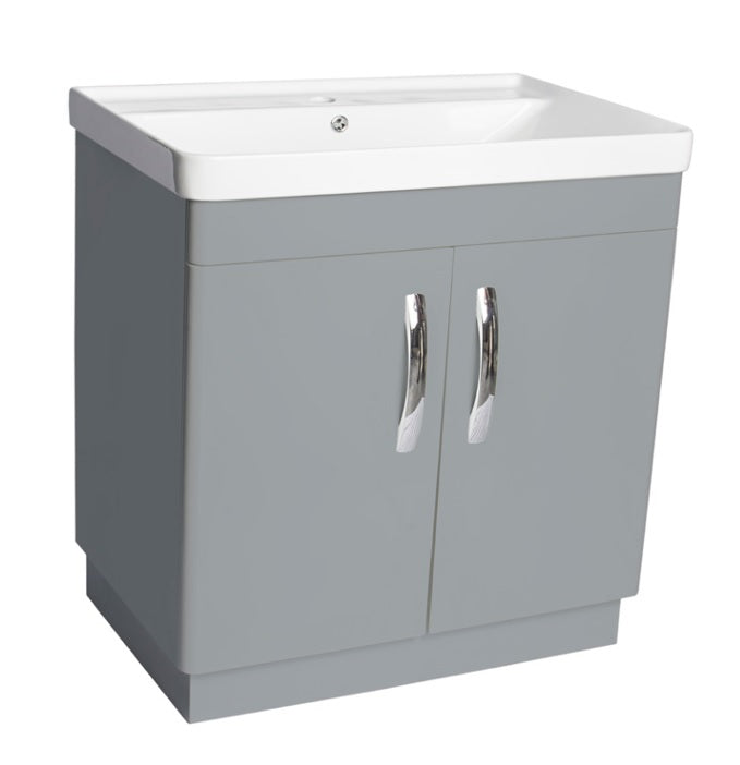 100% WaterProof VRB Vero Light Grey 500/600/700/800mm Rigid, PVC Floor Standing Vanity Unit