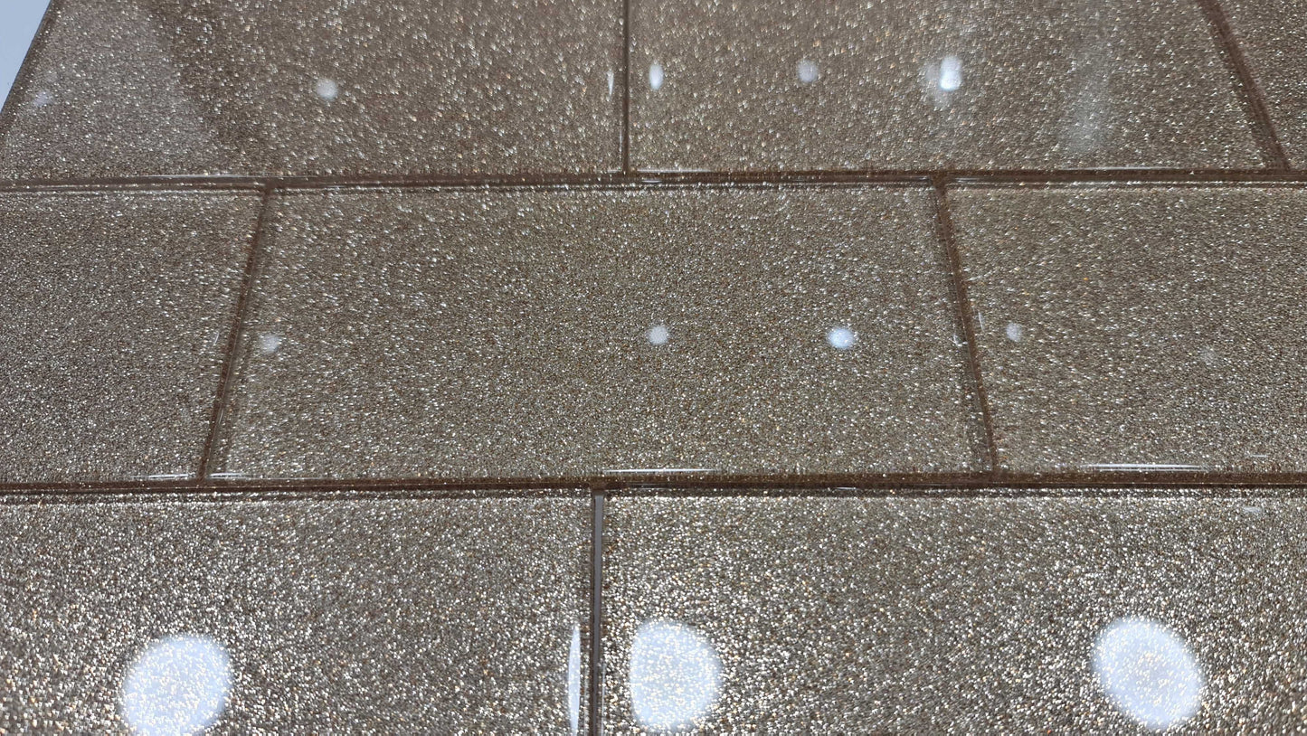 Rose Gold Glitter Subway Tile 75mm x 150mm (MT0200)