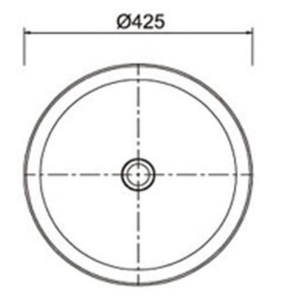 425mm Brushed Inset Stainless Steel Basin/Sink (M06)