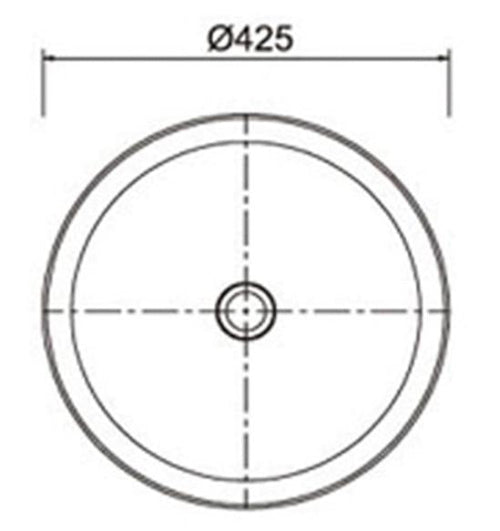 425mm Brushed Inset Stainless Steel Basin/Sink (M06)