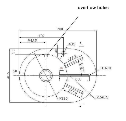 700 x 485mm Inset White Glass & Polished Stainless Steel Sink (GTS700 W)