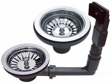 Load image into Gallery viewer, 1500 x 480mm Commercial Two Bowl Double Drainer Kitchen Sink (F01)