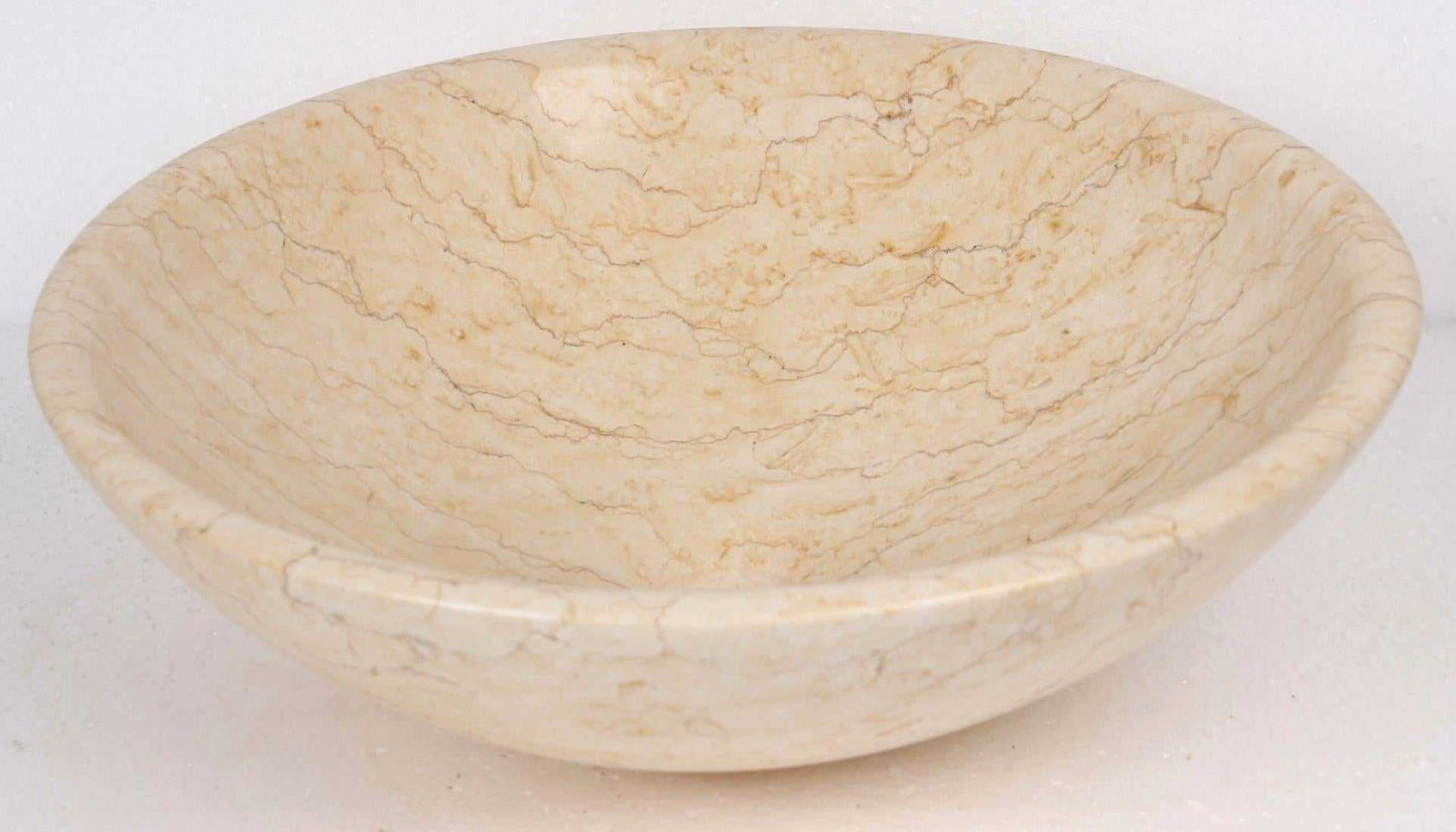Round Sunny Yellow Stone Counter Top Basin in 3 Sizes (B0043, B0050, B0051)