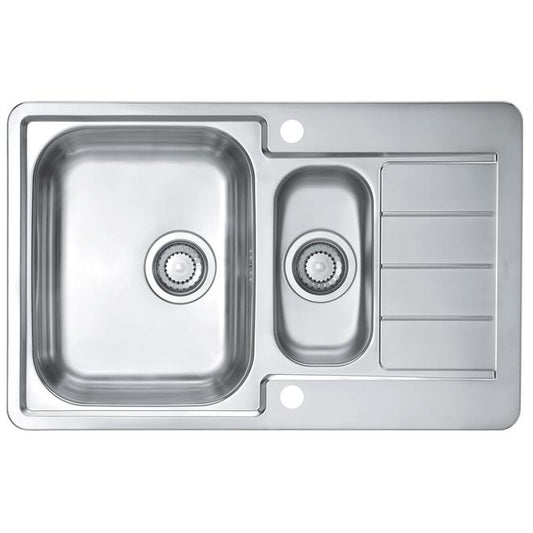 Alveus, Line 70, Stainless Steel, 1.5 bowl, Inset, 790x500x160mm (1067704N)
