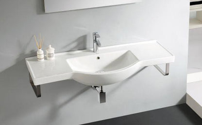HAWAII PORCELAIN RECTANGULAR WASHBASIN WHITE (H1007)
