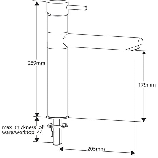 Reginox Hudson BN Kitchen mixer tap Brushed