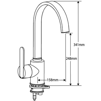 Reginox Amur BN Kitchen mixer tap brushed