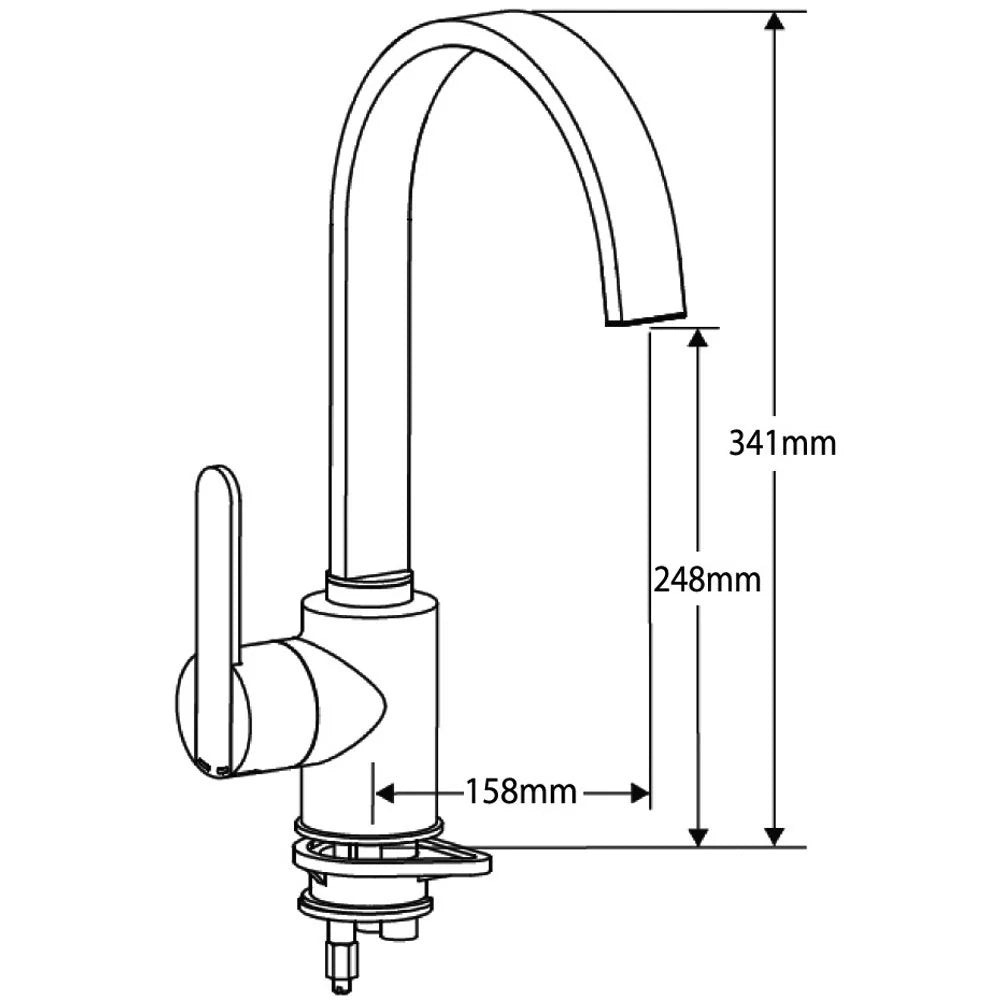 Reginox Amur CH Kitchen mixer tap chrome