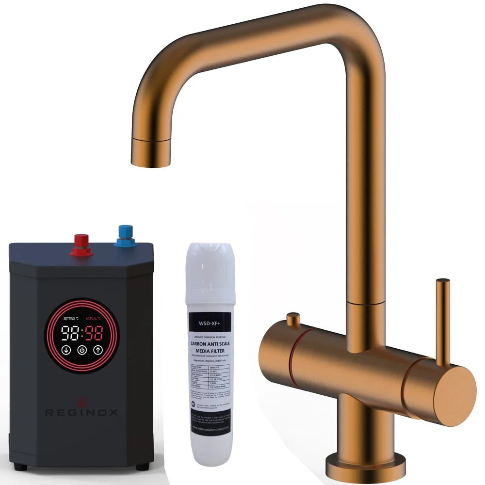 Reginox AMANZI II COPPER 3in1 Boiling Water Kitchen Tap