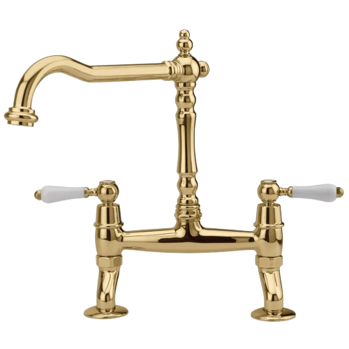 Old Fashioned Ceramic Lever Bridge Kitchen Mixer, 5 Colour options