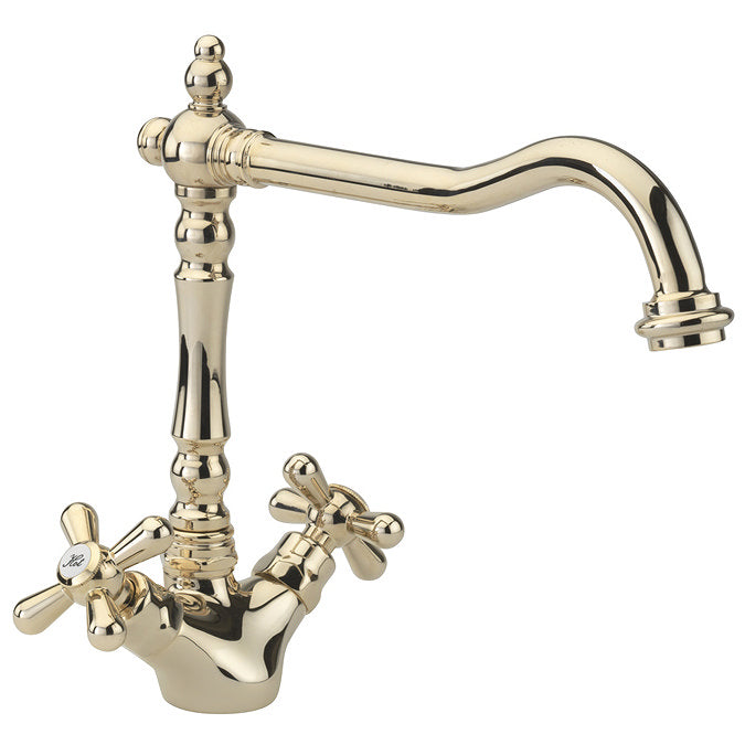 Old Fashioned 2 handle Kitchen mixer Tap, 7 Colour options