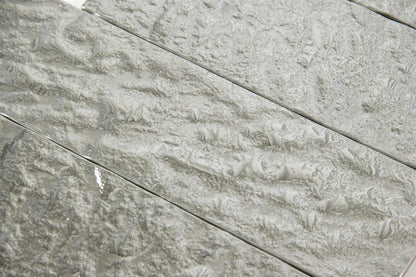 Square Metre of Silver Textured Glass Metro Tile 75x300mm (MT0194 SQM)