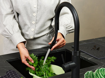 Quooker Flex Round Pull-out Boiling Water Tap BLACK with a choice of Tanks