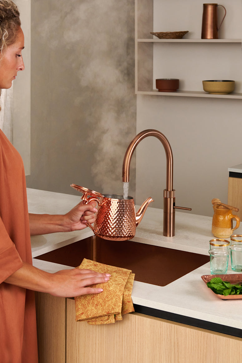 Quooker Fusion Round Boiling Water Tap ROSE COPPER with a choice of Tanks
