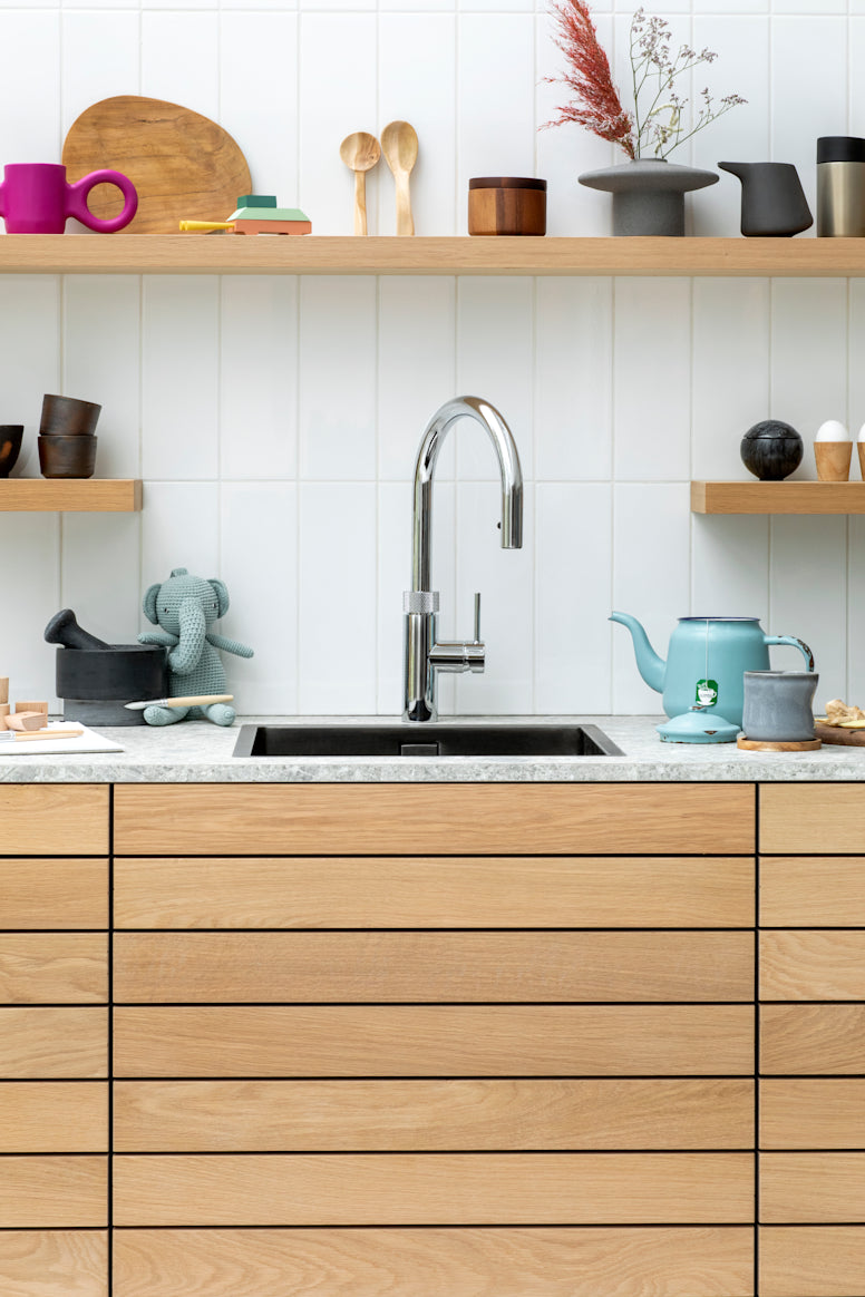 Quooker Flex Round Pull-out Boiling Water Tap CHROME with a choice of Tanks