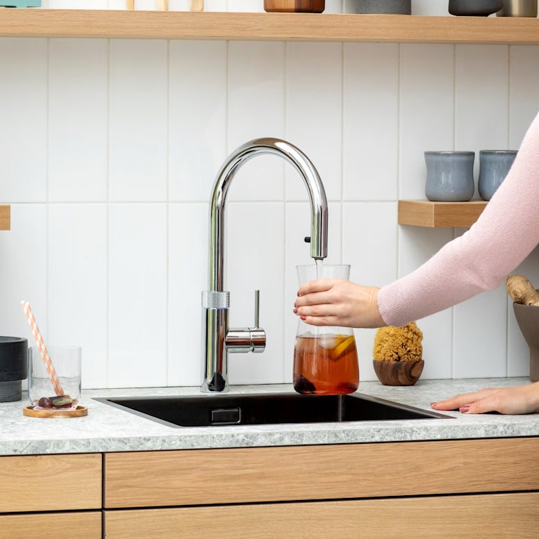 Quooker Flex Round Pull-out Boiling Water Tap CHROME with a choice of Tanks