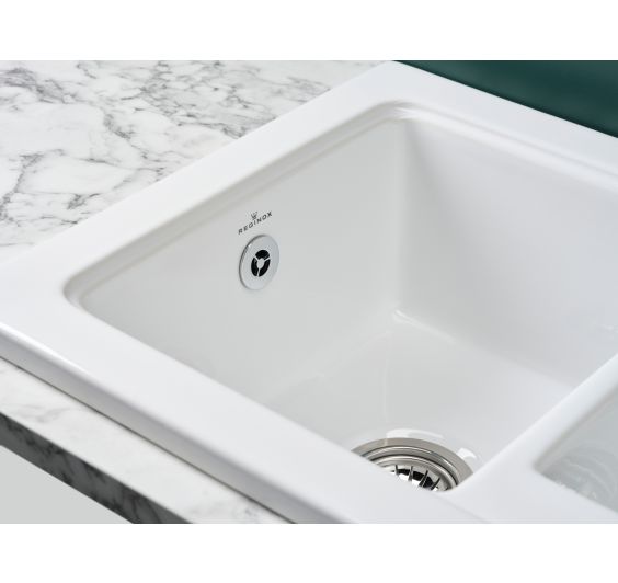 Reginox RL501CWII White Ceramic 1.5 bowl reversible kitchen sink
