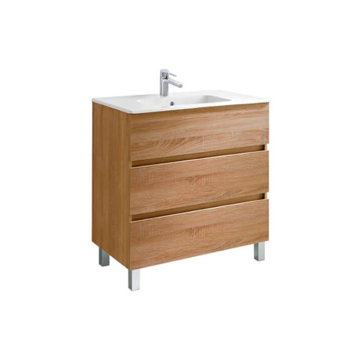 GALA G7900688 JADE 100cm Vanity unit  3 draw OAK (TJM006)