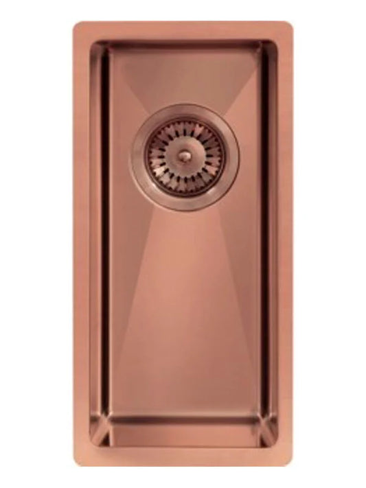 ColorX half/0.5 bowl Rose Gold Undermount/Inset kitchen sink 170x400mm TNL 171