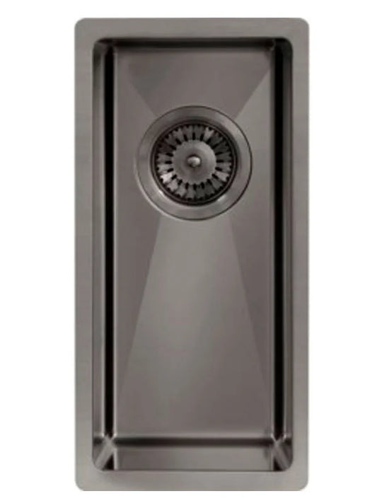 ColorX half/0.5 bowl Titanium Undermount/Inset kitchen sink 170x400mm TNL 171