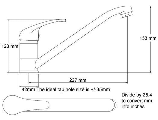 Brushed Nickel Kitchen Mixer Tap (Aero 9 brushed)