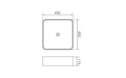 NILO 40 PORCELAIN WASHBASIN WHITE (4090) SP0065