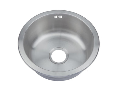 445mm Brushed Stainless Steel Round Inset Sink (M08 BS)