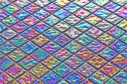 Pearl Iridescent Purple Glass Mosaic Tile sheet (MT0042)
