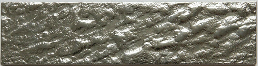 Square Metre of Silver Textured Glass Metro Tile 75x300mm (MT0194 SQM)