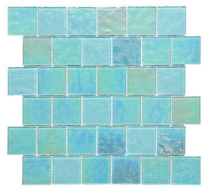 Blue Iridescent Unicorn Glass Mosaic Tiles (MT0203)
