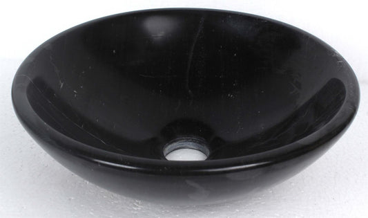 Black Marquina with less white veins - Diameter:300mm  H:110mm