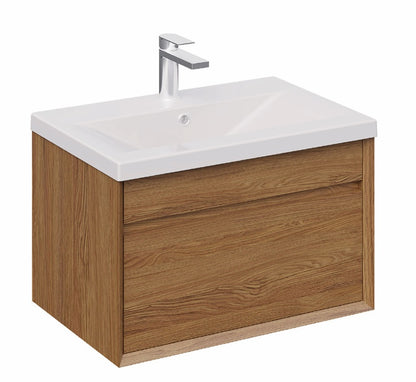 Haven Honeywood PVC 500mm Rigid Wall Hung Unit Woodgrain Style Handleless WG500WH_HW