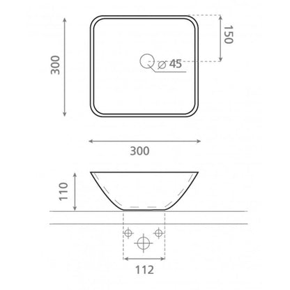 BAVIERA TOPCOUNTER WASHBASIN BLACK (4050/NE)