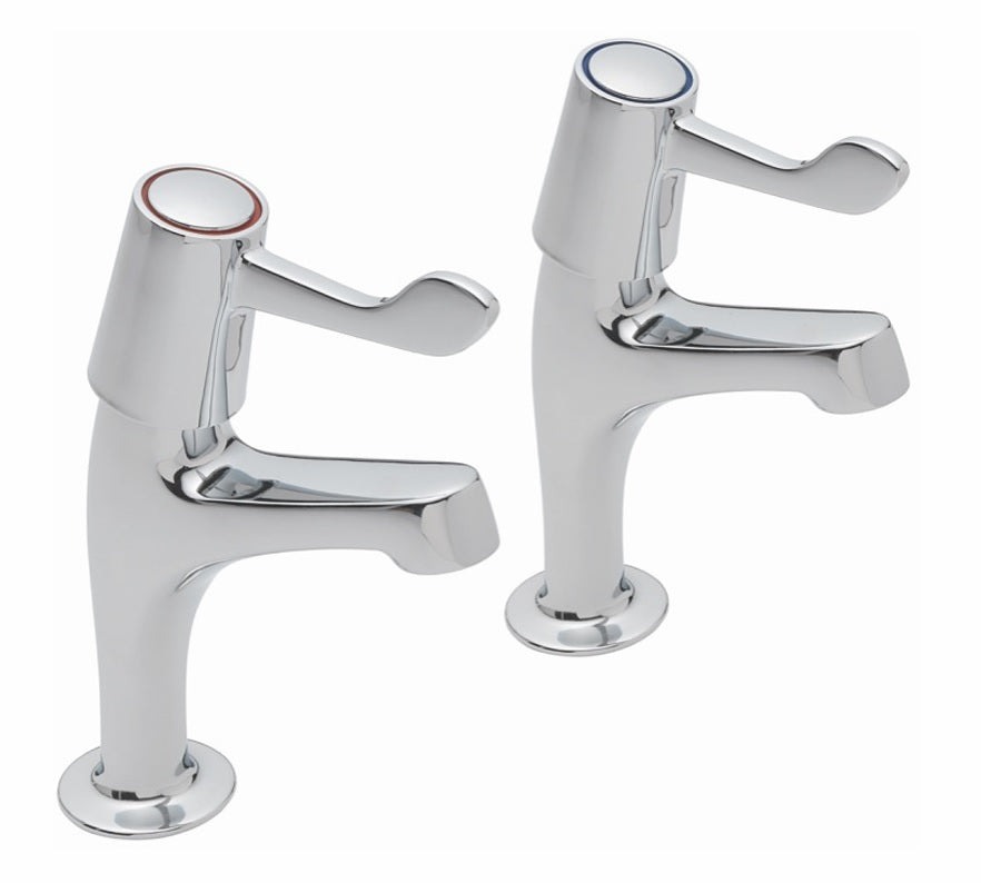 Short Lever High Neck Sink Pillar Taps (69SHLEV)