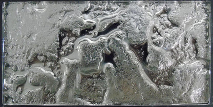 Silver Textured Lava Glass Subway Tile 75x150mm (MT0176)